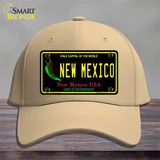 New Mexico Black State Novelty License Plate Hat Cotton / Khaki