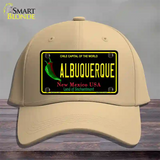 Albuquerque New Mexico Black State Novelty License Plate Hat Cotton / Khaki