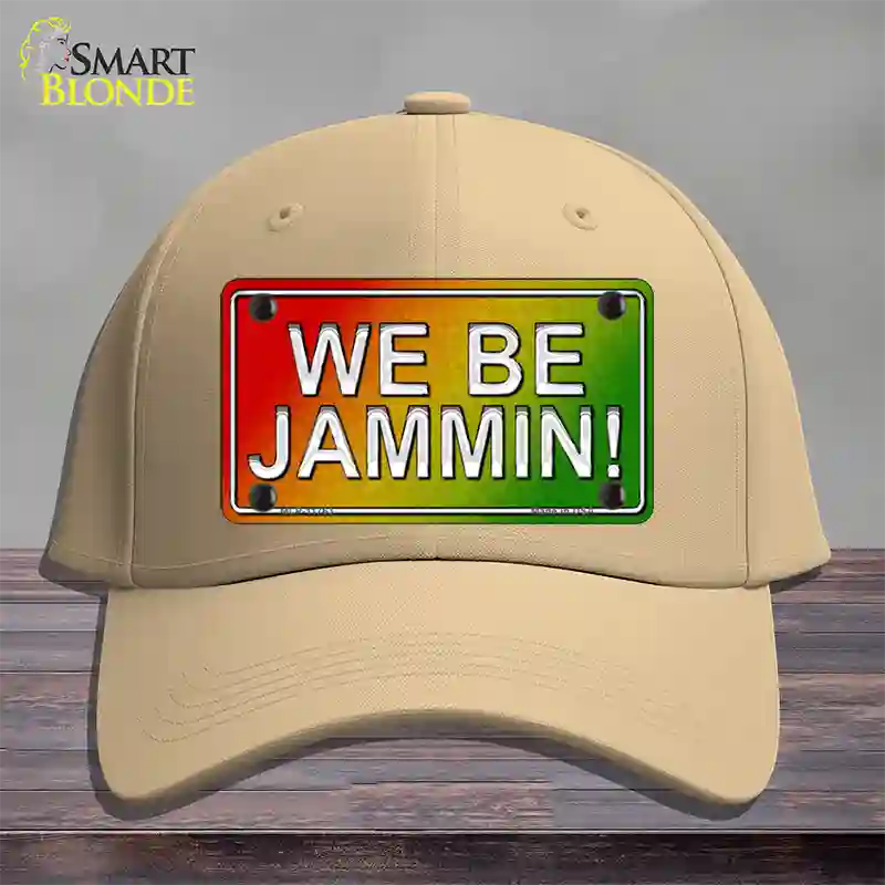 We Be Jammin Rasta Novelty License Plate Hat Cotton / Khaki