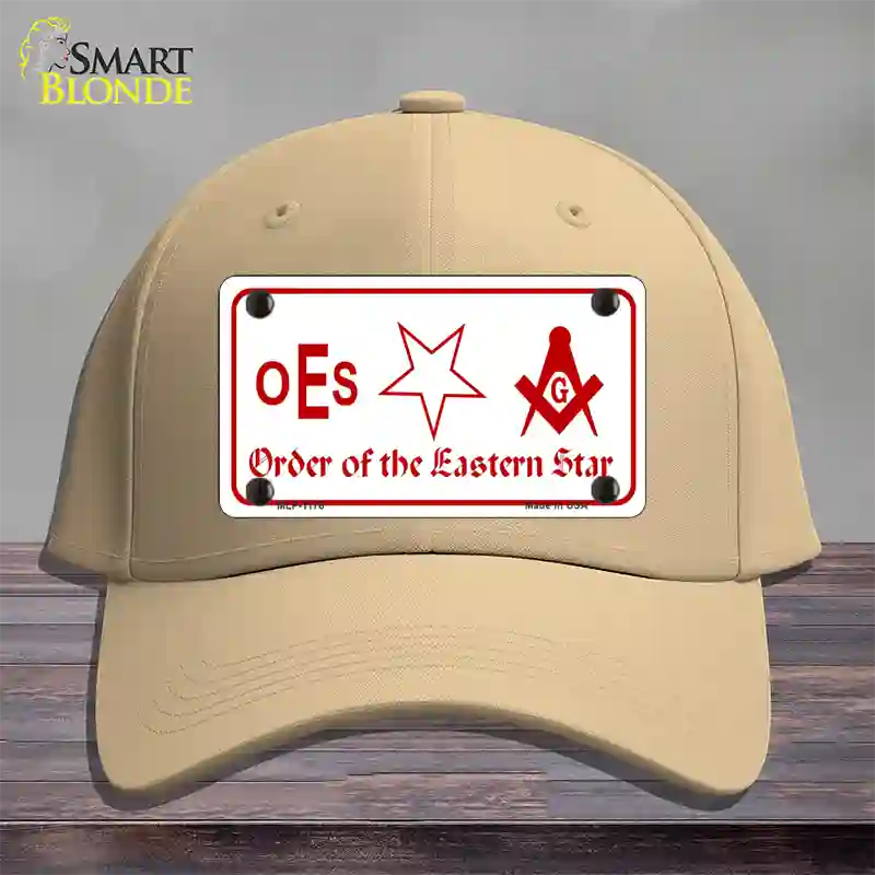 Order Of The Eastern Star Novelty License Plate Hat Cotton / Khaki