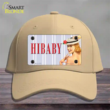 Hi Baby Vintage Pinup Novelty License Plate Hat Cotton / Khaki