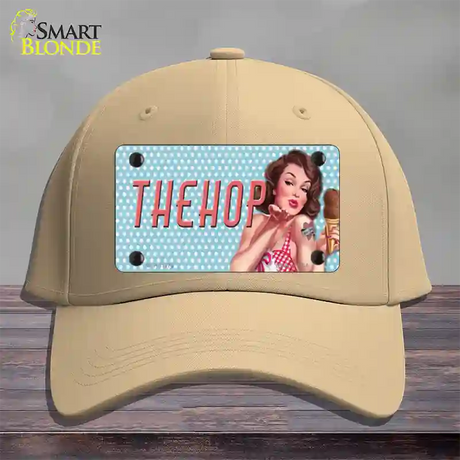 The Hop Vintage Pinup Novelty License Plate Hat Cotton / Khaki