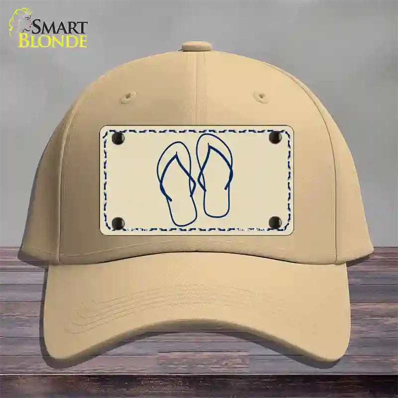 Flip Flops Novelty License Plate Hat Cotton / Khaki