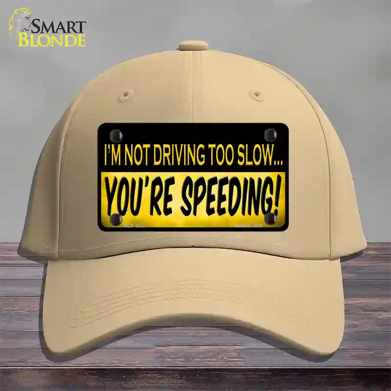 Youre Speeding Novelty License Plate Hat Cotton / Khaki