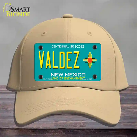 Valdez New Mexico Novelty License Plate Hat Cotton / Khaki