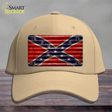 Confederate Flag Corrugated Novelty License Plate Hat Cotton / Khaki