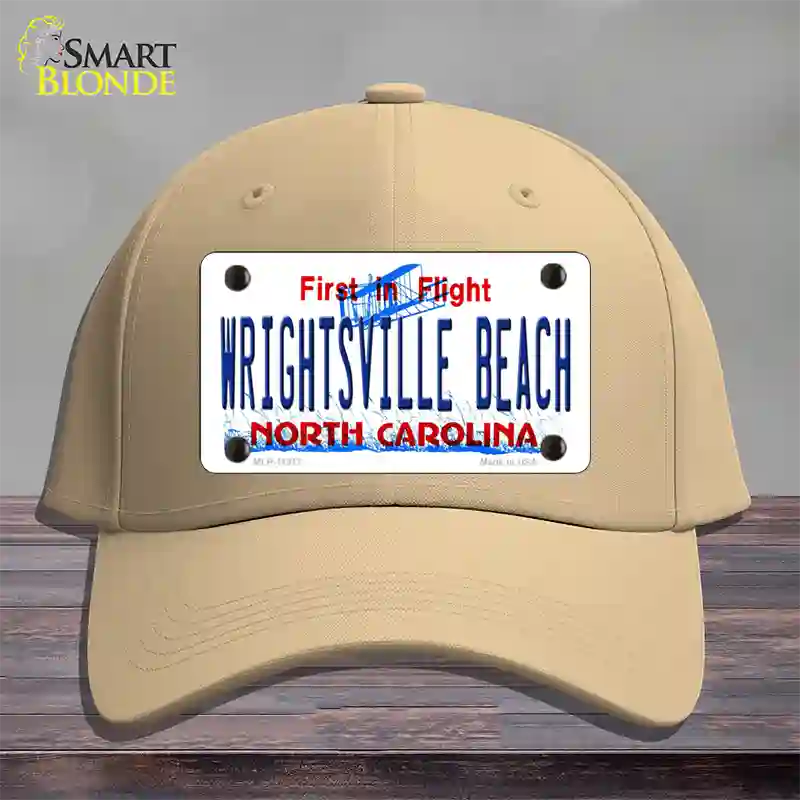 Wrightsville Beach North Carolina Novelty License Plate Hat Cotton / Khaki