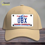 OBX North Carolina Novelty License Plate Hat Cotton / Khaki