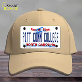 Pitt Comm College North Carolina Novelty License Plate Hat Cotton / Khaki