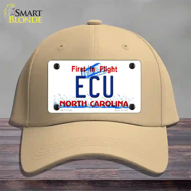 ECU North Carolina Novelty License Plate Hat Cotton / Khaki