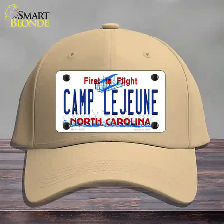 Camp Lejeune North Carolina Novelty License Plate Hat Cotton / Khaki