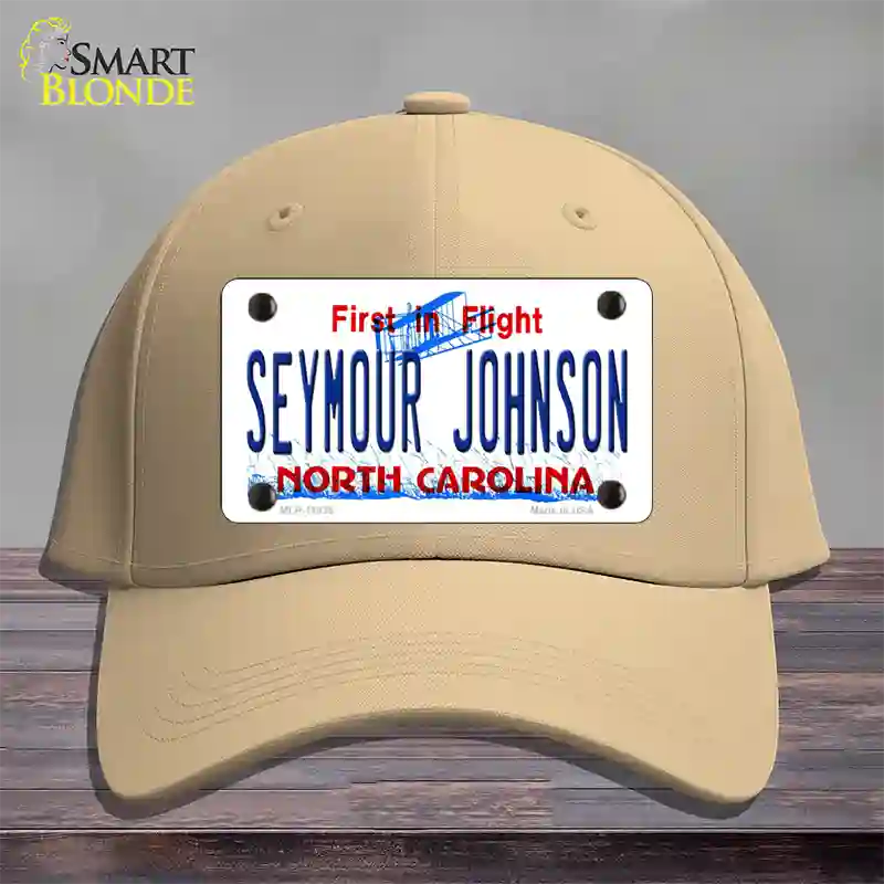 Seymour Johnson North Carolina Novelty License Plate Hat Cotton / Khaki