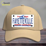 Fayetteville North Carolina Novelty License Plate Hat Cotton / Khaki