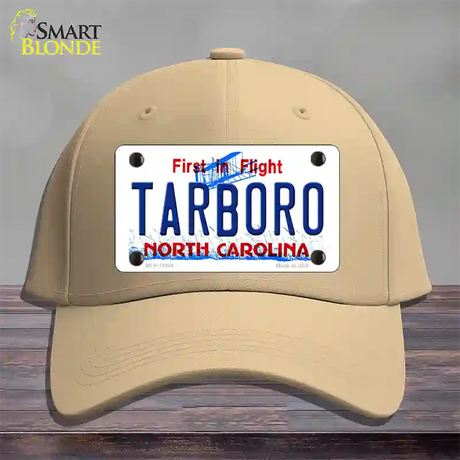 Tarboro North Carolina Novelty License Plate Hat Cotton / Khaki