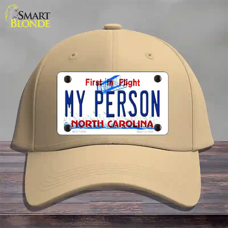 My Person North Carolina Novelty License Plate Hat Cotton / Khaki