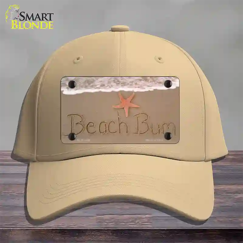 Beach Bum Novelty License Plate Hat Cotton / Khaki