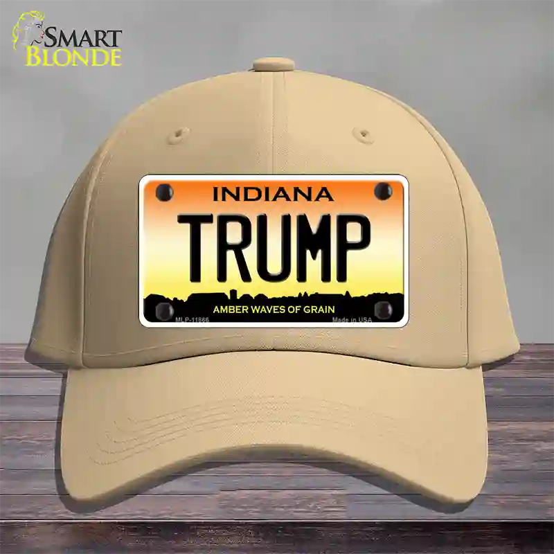 Trump Indiana Novelty License Plate Hat Cotton / Khaki