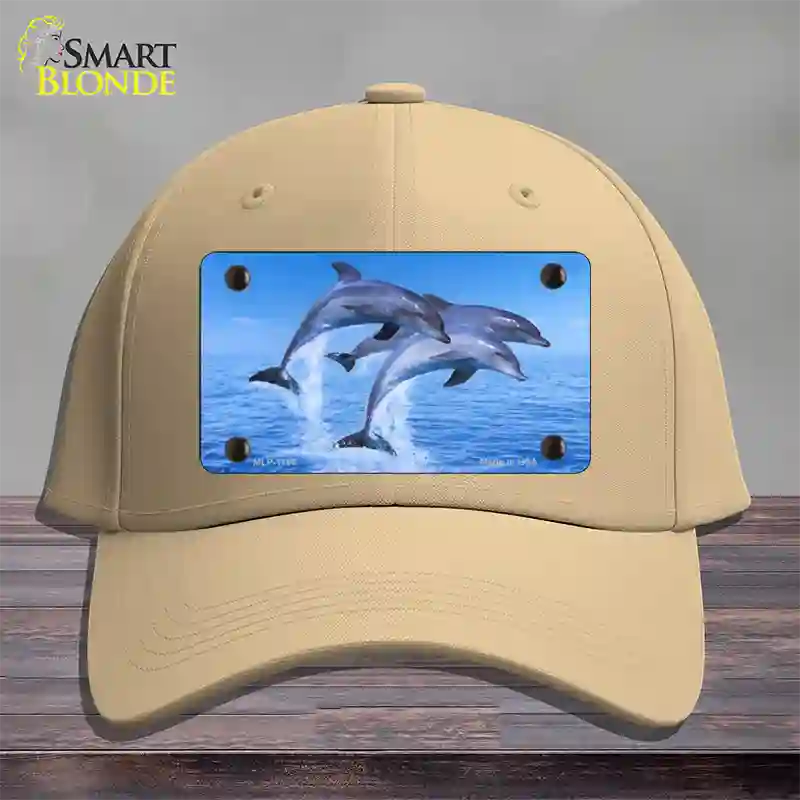 Dolphins Novelty License Plate Hat Cotton / Khaki