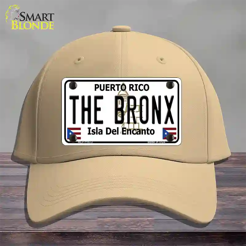 The Bronx Puerto Rico Novelty License Plate Hat Cotton / Khaki