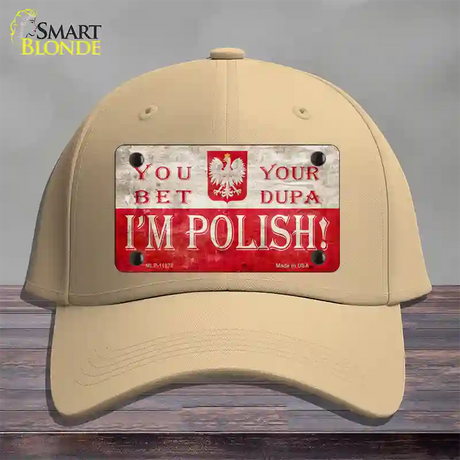 Im Polish Novelty License Plate Hat Cotton / Khaki