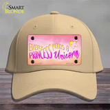 Princess and Unicorn Novelty License Plate Hat Cotton / Khaki