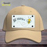 Bee Yourself Novelty License Plate Hat Cotton / Khaki