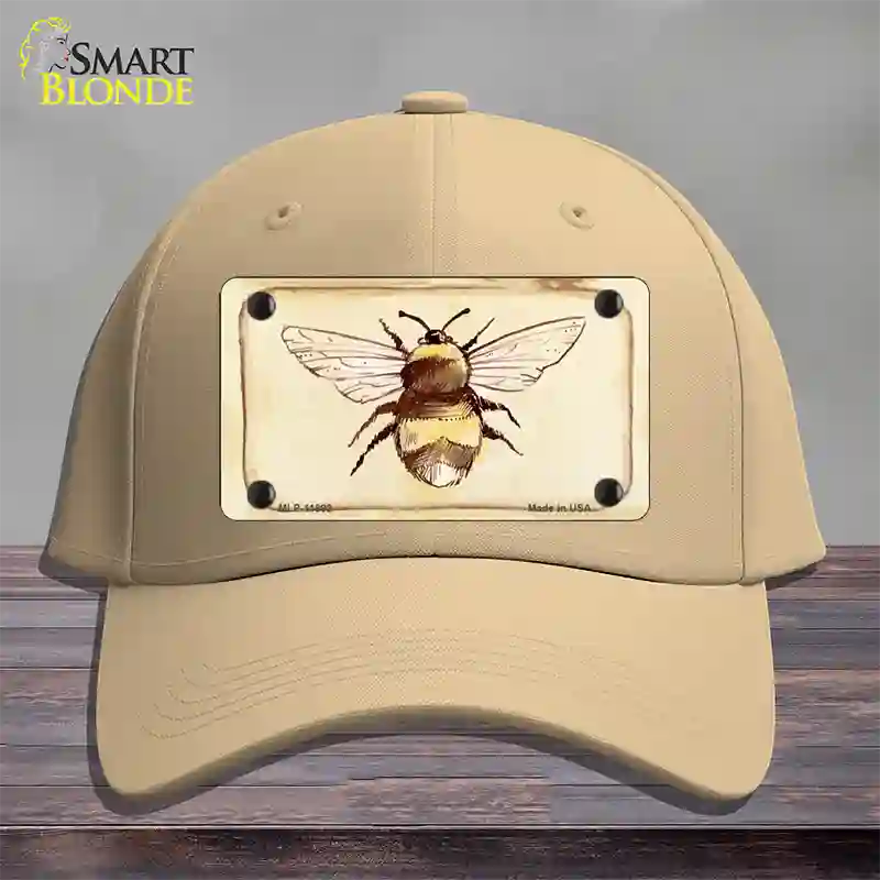 Bumble Bee Watercolor Novelty License Plate Hat Cotton / Khaki