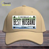 Michigan Best Husband Novelty License Plate Hat Cotton / Khaki