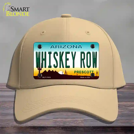 Whiskey Row Arizona Novelty License Plate Hat Cotton / Khaki