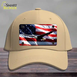 Soaring Eagle Flag Novelty License Plate Hat Cotton / Khaki