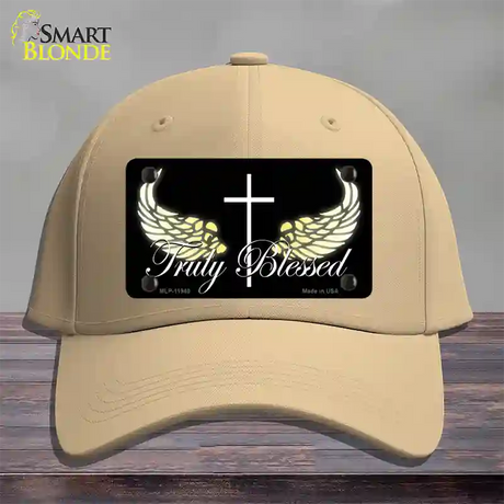 Truly Blessed Novelty License Plate Hat Cotton / Khaki