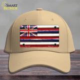 Hawaii Corrugated Flag Novelty License Plate Hat Cotton / Khaki