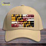 Maryland Corrugated Flag Novelty License Plate Hat Cotton / Khaki