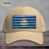 South Dakota Corrugated Flag Novelty License Plate Hat Cotton / Khaki