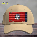 Tennessee Corrugated Flag Novelty License Plate Hat Cotton / Khaki