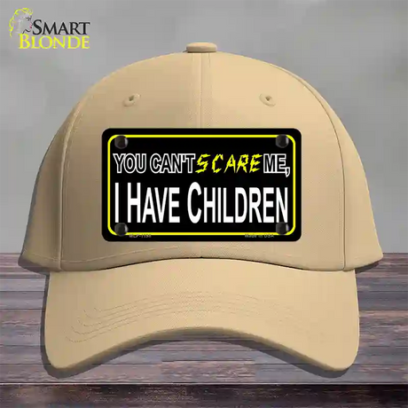 Cant Scare Me Novelty License Plate Hat Cotton / Khaki