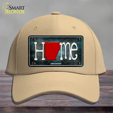 Arkansas Home State Outline Novelty License Plate Hat Cotton / Khaki