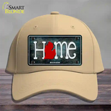 Michigan Home State Outline Novelty License Plate Hat Cotton / Khaki