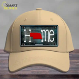 Nebraska Home State Outline Novelty License Plate Hat Cotton / Khaki