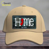 New Jersey Home State Outline Novelty License Plate Hat Cotton / Khaki