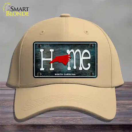 North Carolina Home State Outline Novelty License Plate Hat Cotton / Khaki