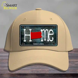 Pennsylvania Home State Outline Novelty License Plate Hat Cotton / Khaki