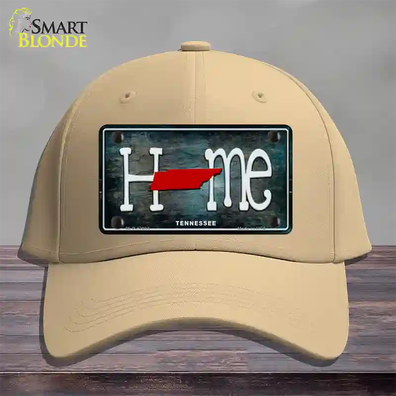 Tennessee Home State Outline Novelty License Plate Hat Cotton / Khaki