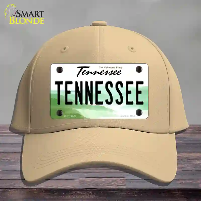 Tennessee Volunteer State Novelty License Plate Hat Cotton / Khaki