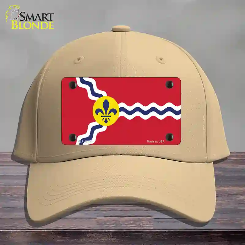 St. Louis State Flag Missouri Novelty License Plate Hat Cotton / Khaki