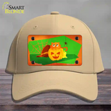 Pumpkin Kitty Novelty License Plate Hat Cotton / Khaki