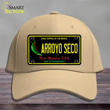 Arroyo Seco Black New Mexico Novelty License Plate Hat Cotton / Khaki