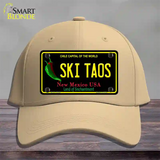 Ski Taos Black New Mexico Novelty License Plate Hat Cotton / Khaki