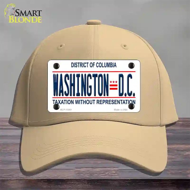 District Of Columbia Novelty License Plate Hat Cotton / Khaki