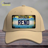 Nevada Reno Novelty License Plate Hat Cotton / Khaki